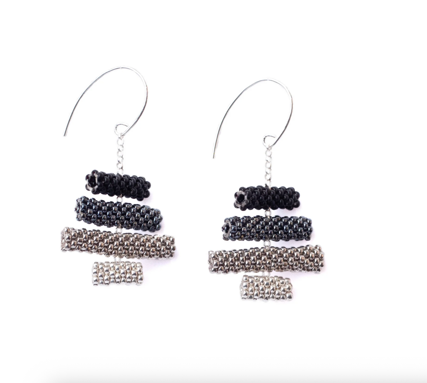 Iona Earring | Silver & Slate