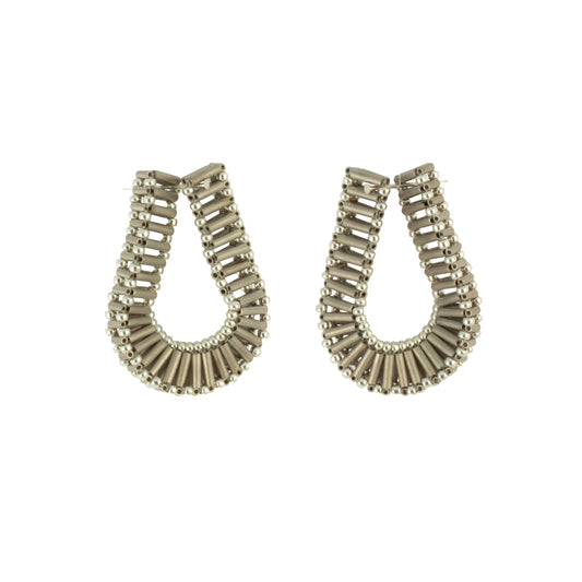 Embrace Earring | Silver & Slate