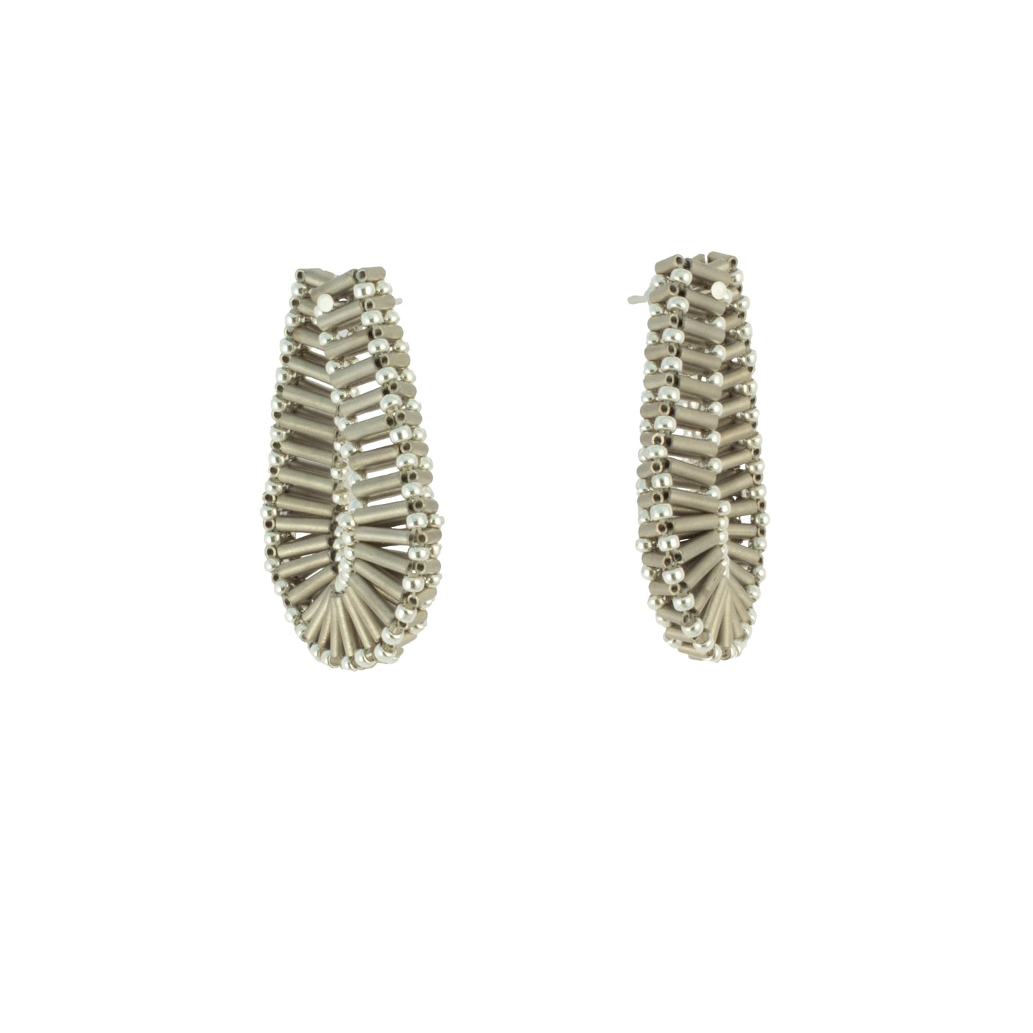 Embrace Earring | Silver & Slate