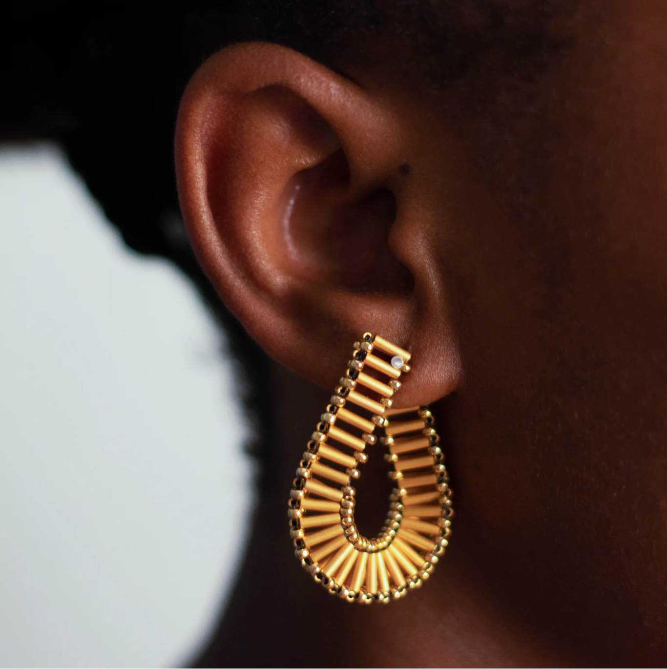Embrace Earring | Silver & Slate